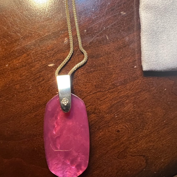 Kendra Scott Maroon Red Pendant Necklace - Picture 3 of 6